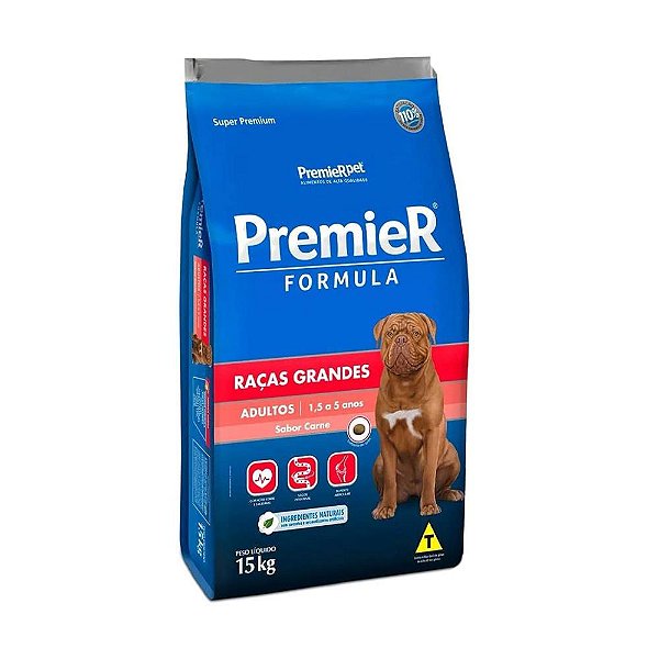 Racao Premier Ad. R.G. Carne 15 Kg