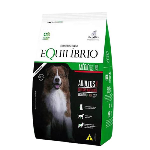 Racao Equilibrio Caes Ad. R. Medio 15 Kg