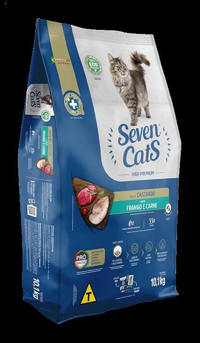 Racao Seven Cats Castrados 10,1kg