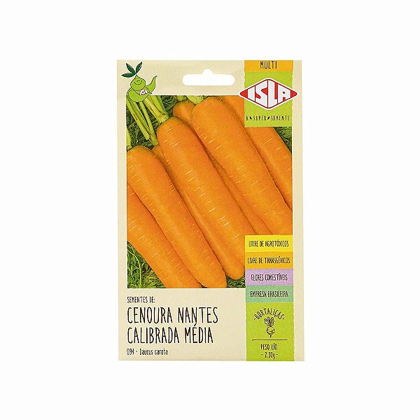 Semente Cenoura Nantes Cal  2,3g
