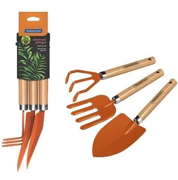 Conjunto Para Jardinagem 3 Pcs Tramontina