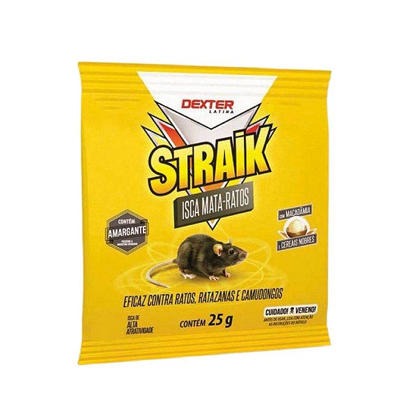 Raticida Straik Isca M. Rato 25g