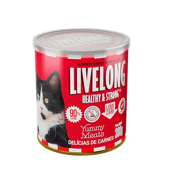 Pate Livelong Gatos Delicias Carnes 300g