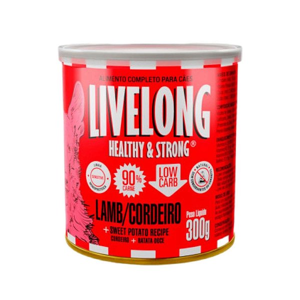 Pate Livelong Caes Cordeiro 300g