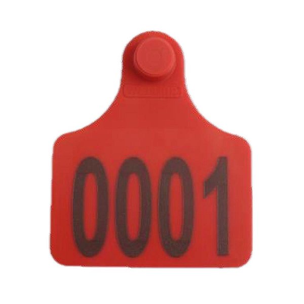 Brinco Grande Vermelho Com Marcacao 01 a 250