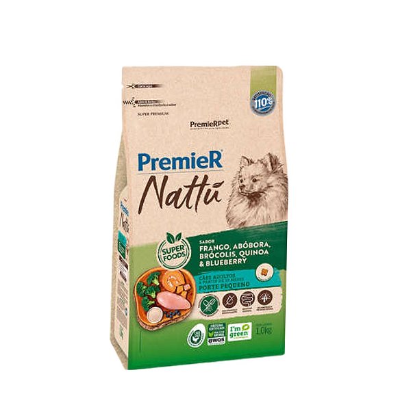 Racao Premier Nattu Racas Peq. Ad Abobora 2.5 Kg