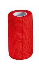 Bandagem Autoadesiva Flexivel Vermelho - 4,5 m X 10 Cm (esticado) - Uso Veteri