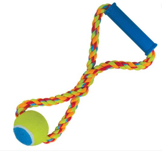 Brinquedo Puxador Corda C/bola de Tenis