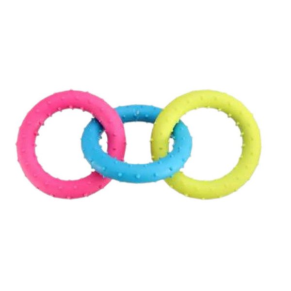 Brinquedo Borracha Argola Tripla (the Pets B