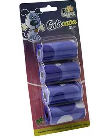 Refil Cata Caca Azul C/4 Bobinas-Dog 094