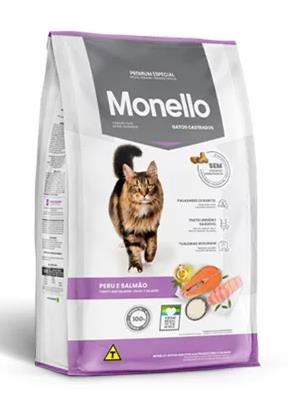 Racao Monello Cat Castrados Peru e Salmao 1kg