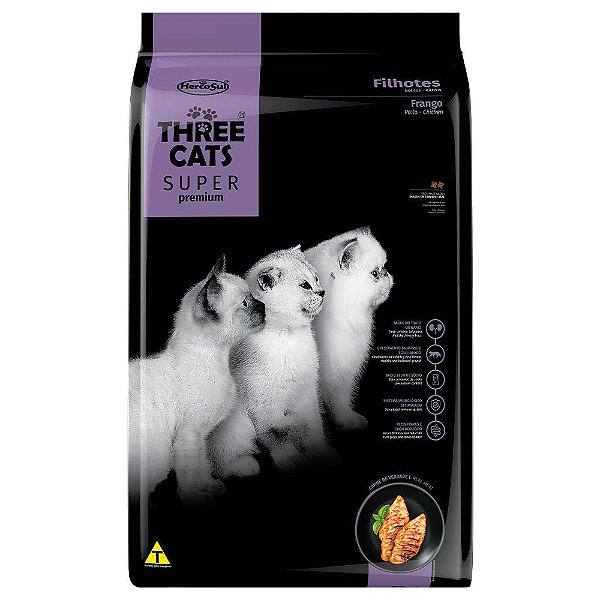Racao Three Cats Sp Filhote Frango 500g