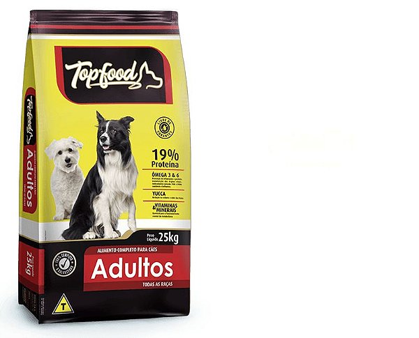 Racao Top Food Adultos 19% 25kg - Agro Shop Chuí