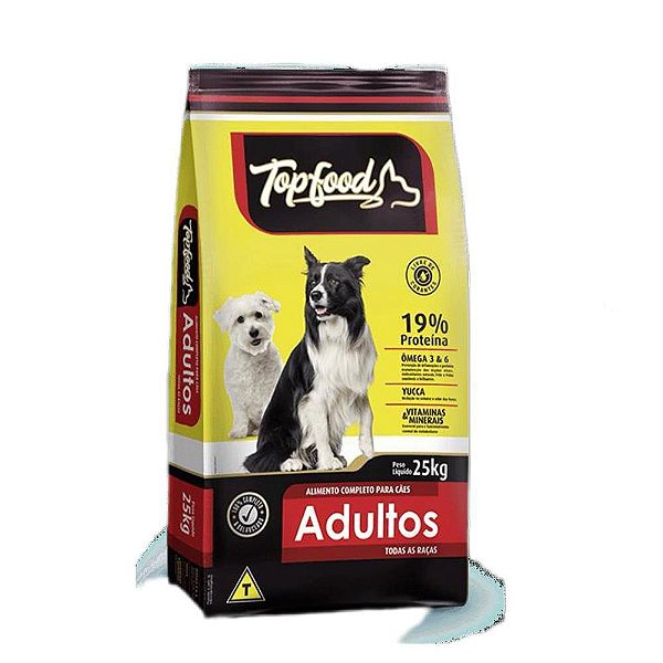Racao Top Food Adultos 19% 25kg