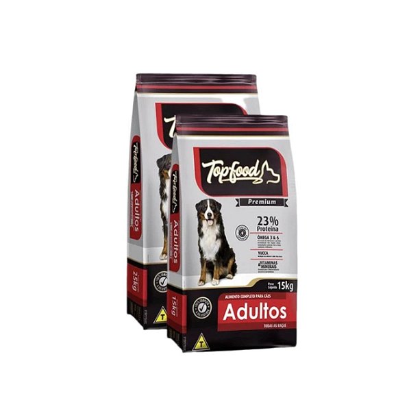 Racao Top Food Premium Adultos 23% 15kg