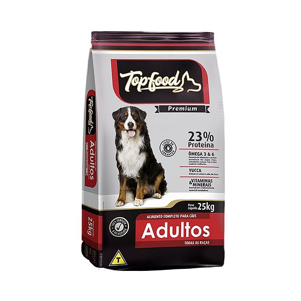 Racao Top Food Premium Adultos 23% 25kg
