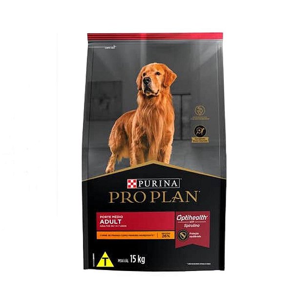 Racao Pro Plan Ad. Med 15kg