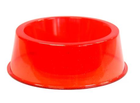 Comedouro Glitter Filhote 300ml Vermelho