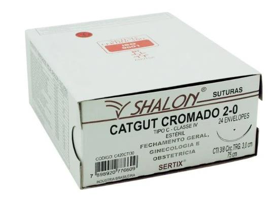 Catgut Cromado No. 2-0 C/ag - Unidade