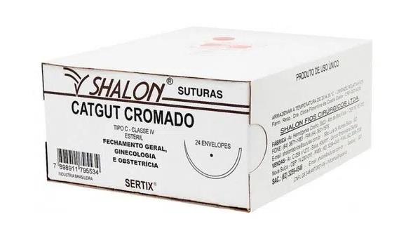 Catgut Cromado No. 3-0 C/ag - Unidade