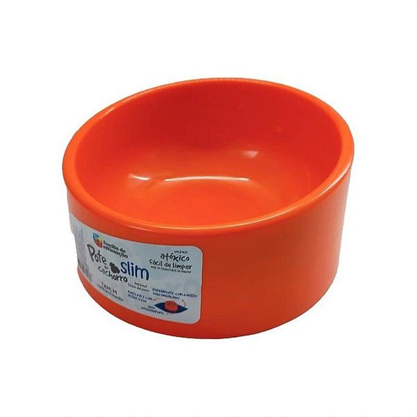 Comedouro Pote P/ Cao Slim Gg Laranja