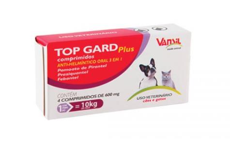 Top Gard Plus Vermifugo 10kg / 4 Comprimidos - Vansil