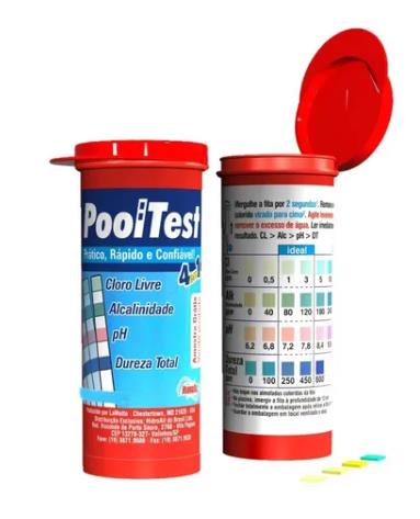 Kit Teste Pool Test 50 Tiras Fitas - Hidroall