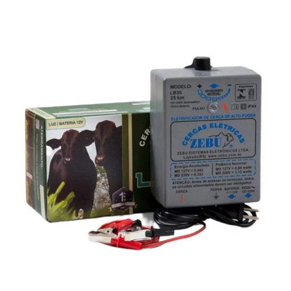 Eletrificador Zebu 35km Lb35 Luz/bateria