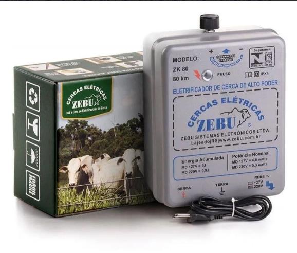 Eletrificador Zebu 80km Zk80 Bateria
