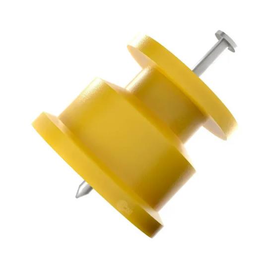 Isolador Roldana 30 X 30 Amarelo C/50-Monitor