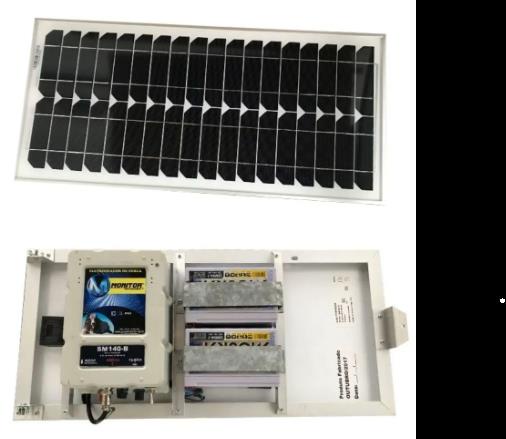 Eletrificador Solar Monitor 140km Sm140-B C/bat.