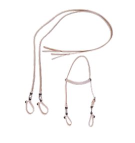 Conjunto Redea e Cabecada Lisa Branca 71 - Regalo Campeiro