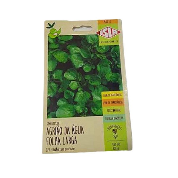 Semente Agriao de Agua Folha Larga 0,4g