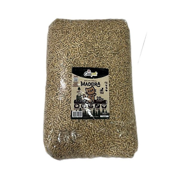 Areia Granulado Higienico de Madeira Casspet 20kg