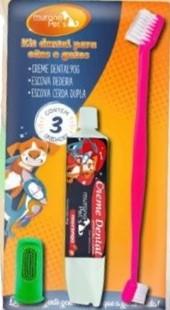 Kit Dental Murano Pets Morango 1 Dedeira