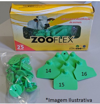 Brinco Gravado Pequeno Verde Zooflex (25)