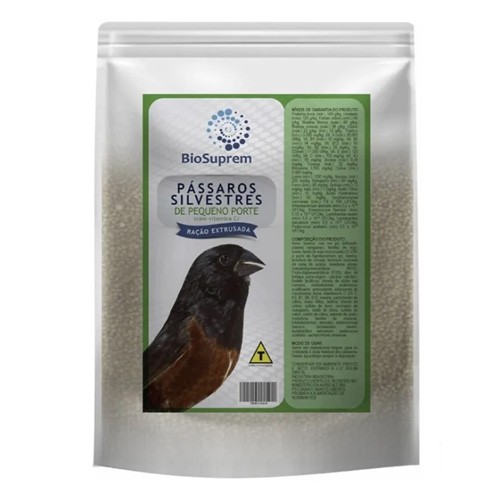 Biosuprem - Extrusada Silvestres e Pássaros de Pequeno Porte - 900g