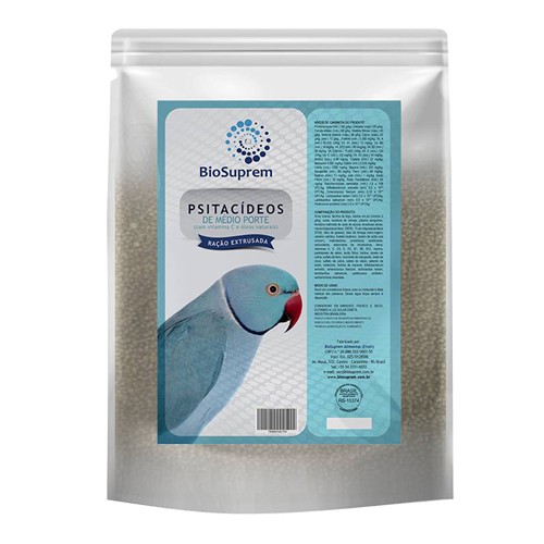 Biosuprem - Extrusada Psitacídeos de Médio Porte - 900g