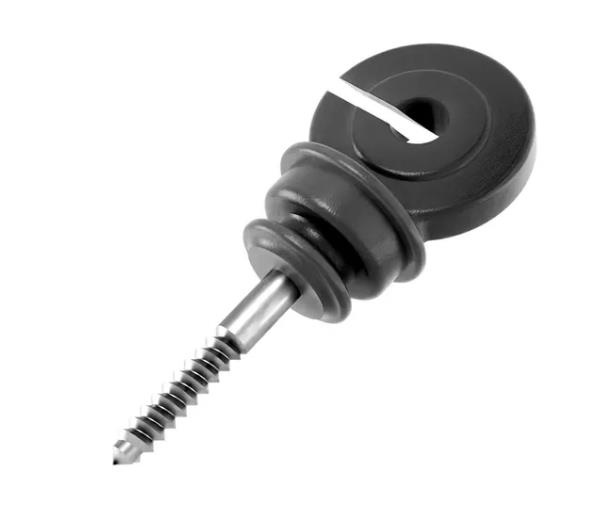Isolador Para Cerca Gancho Curto Preto - Inject