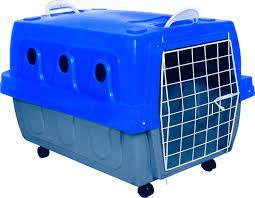 Caixa de Transporte Ideal Dog N3 Azul 44x46x70cm