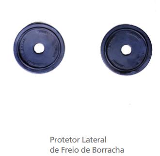 Protetor Lateral de Freio de Borracha Preto - Regalo Campeiro