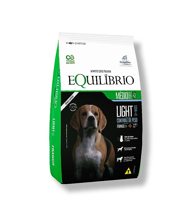 Racao Equilibrio Caes Light 12 Kg