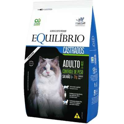 Racao Equilibrio Gato Castrado Salmao 7,5kg