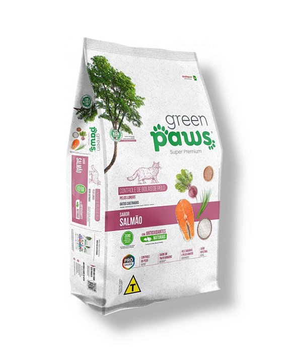 Racao Green Paws Gato Castrado Salmao 10,1 Kg