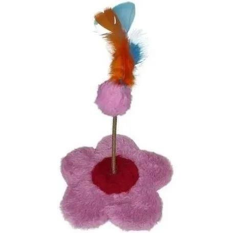 Brinquedo Com Mola Flor Rosa