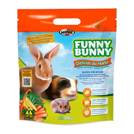 Racao Funny Bunny Delicias da Horta 1.8kg