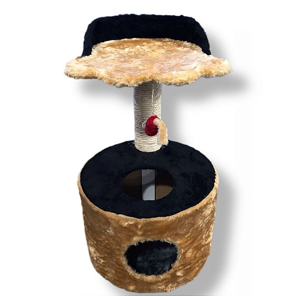 Arranhador Tubo Pata Medio Caramelo/preto