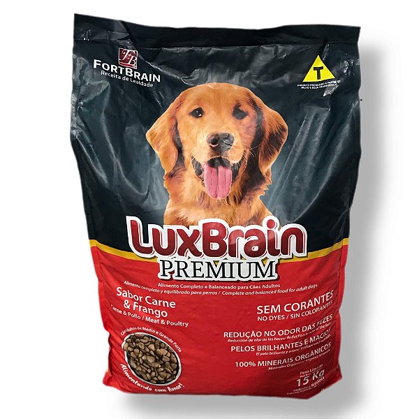 Racao Luxbrain Cao Adulto Premium 15 Kg
