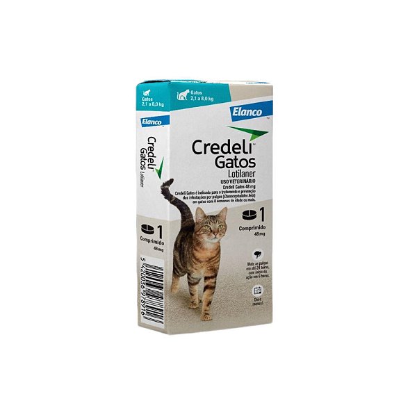 Credeli Gatos 48mg - 2,1 a 8,0kg - 1comp