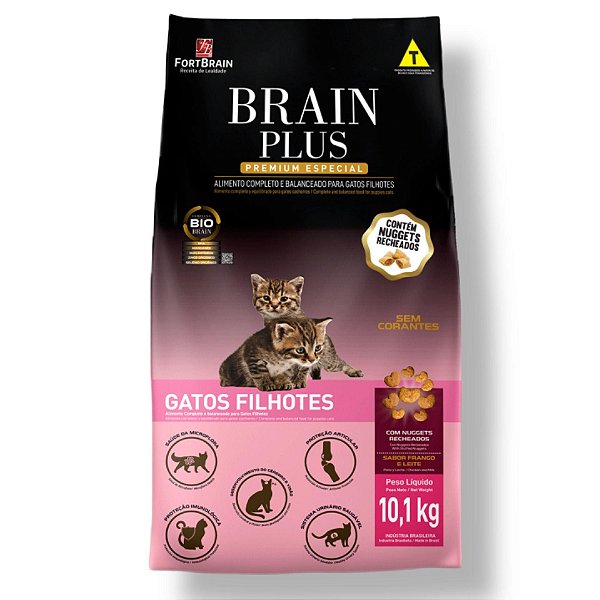 Racao Brain Plus Gatos Filhote 10,1 Kg